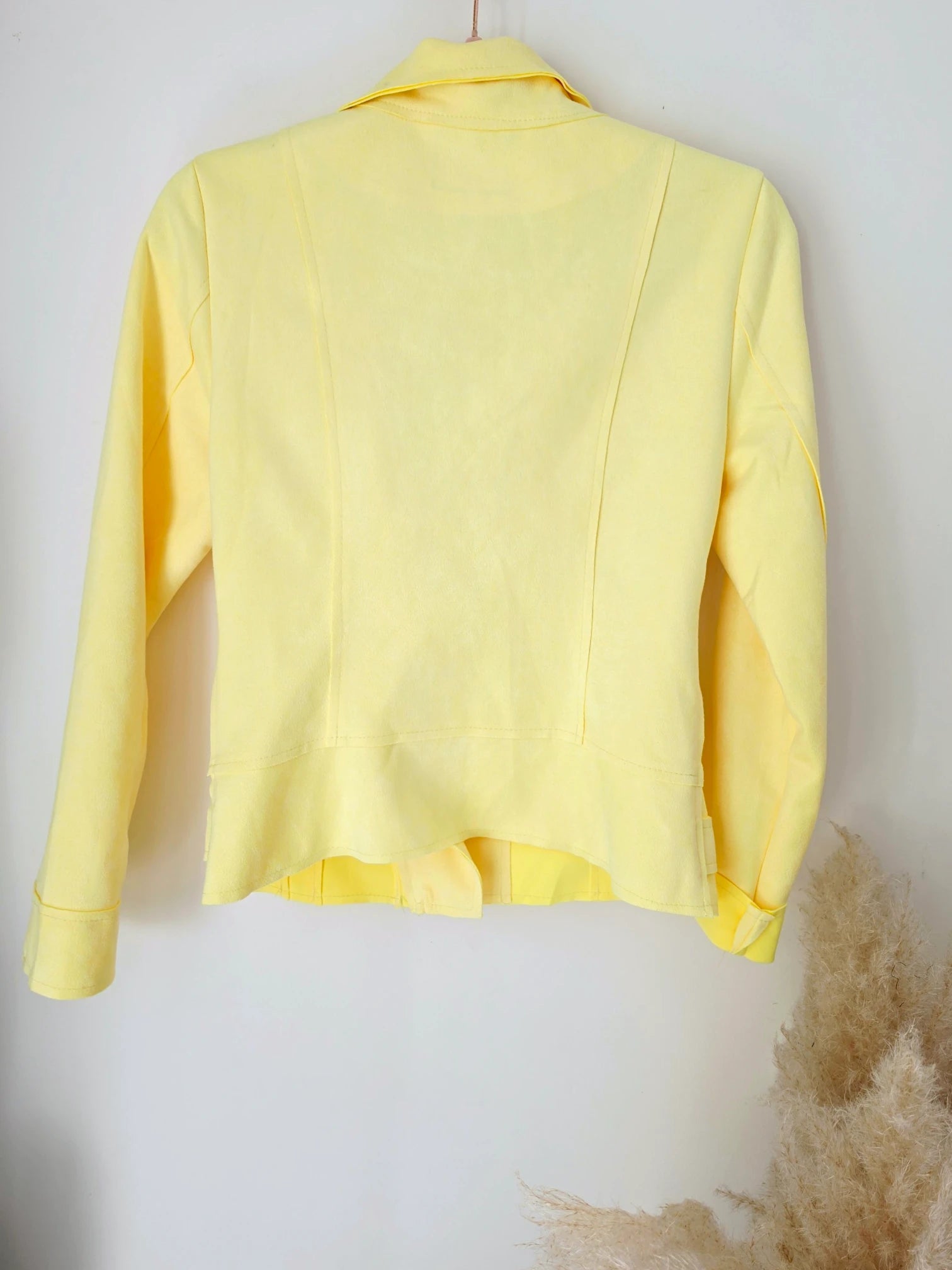 Perfecto suédine jaune fluo