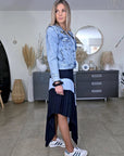 Veste en jean endlessy avec écussons