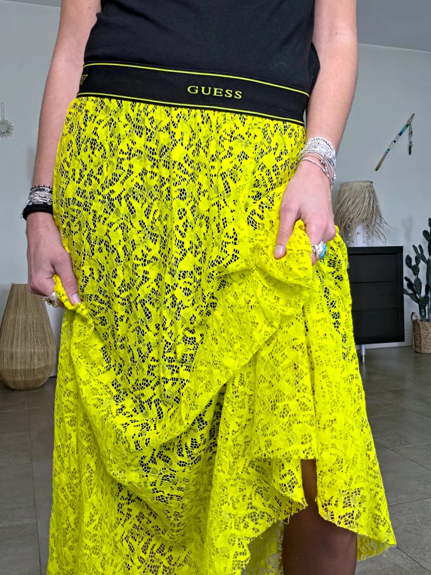 Jupe jaune en dentelle - 𝐌𝐚𝐫𝐢𝐧𝐚𝟒𝟒𝐟𝐚𝐦𝐢𝐥𝐲