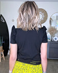 T-shirt noir en coton - 𝐌𝐚𝐫𝐢𝐧𝐚𝟒𝟒𝐟𝐚𝐦𝐢𝐥𝐲