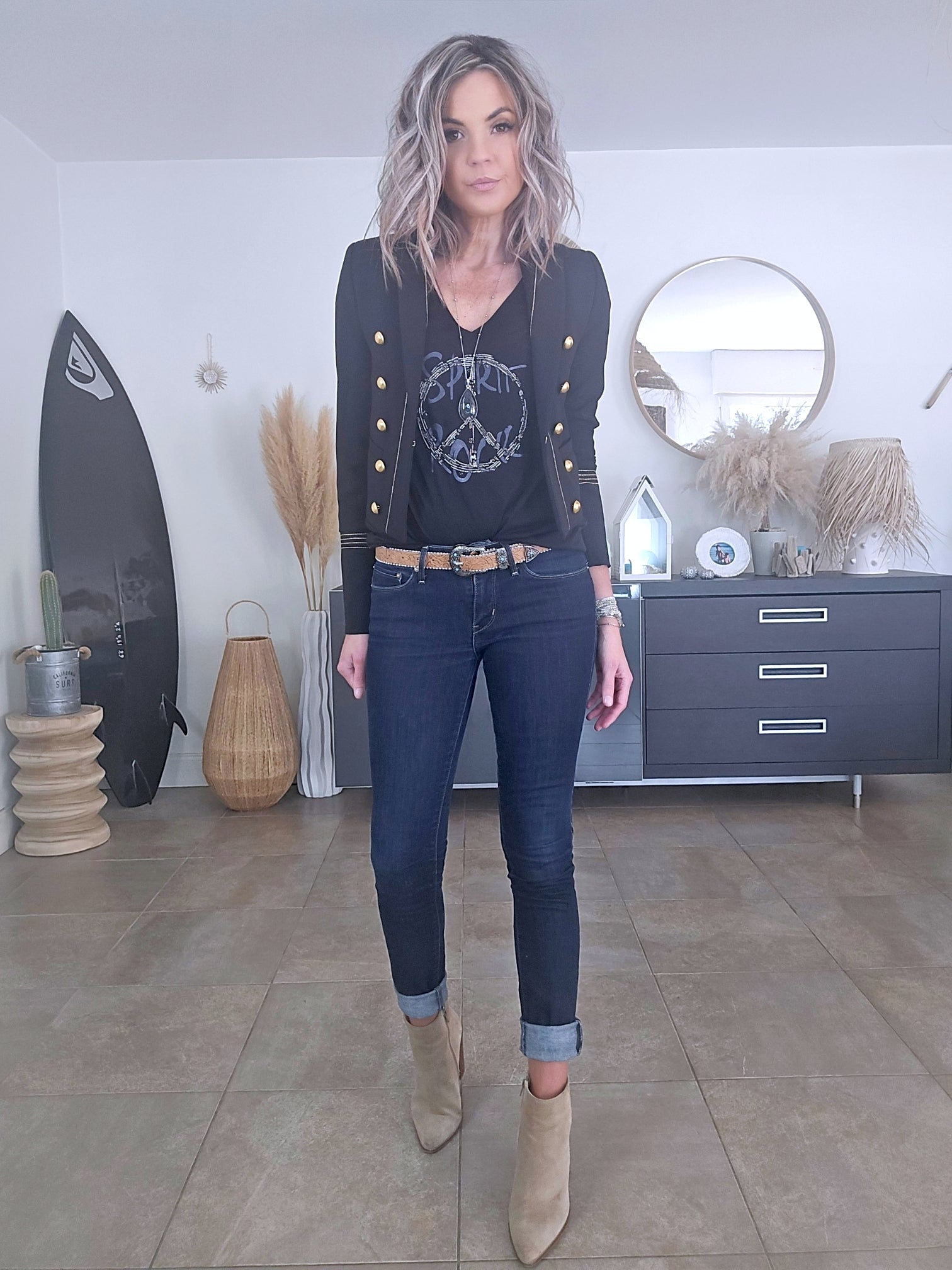 Veste officier noire - 𝐌𝐚𝐫𝐢𝐧𝐚𝟒𝟒𝐟𝐚𝐦𝐢𝐥𝐲