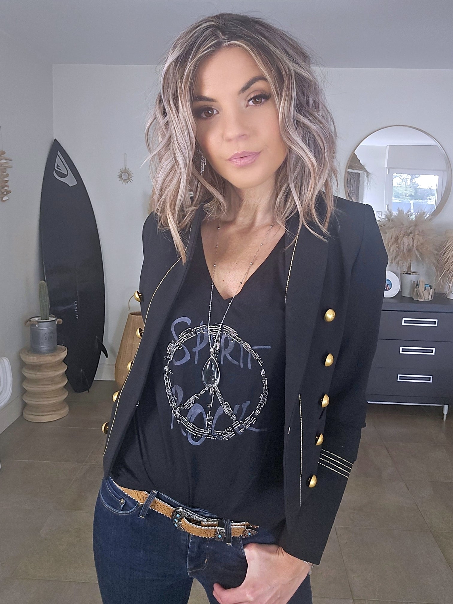 Veste officier noire - 𝐌𝐚𝐫𝐢𝐧𝐚𝟒𝟒𝐟𝐚𝐦𝐢𝐥𝐲