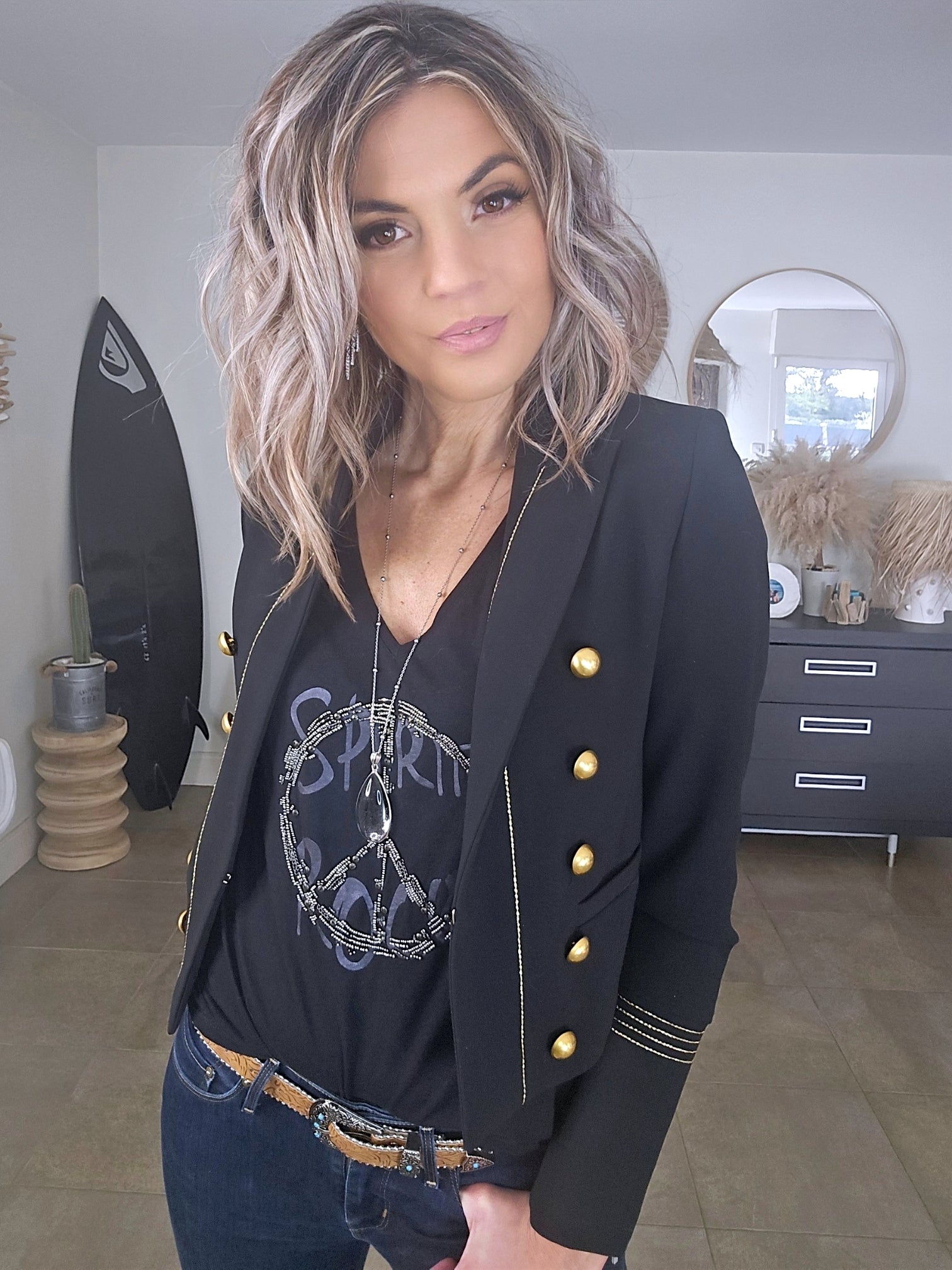 Veste officier noire - 𝐌𝐚𝐫𝐢𝐧𝐚𝟒𝟒𝐟𝐚𝐦𝐢𝐥𝐲