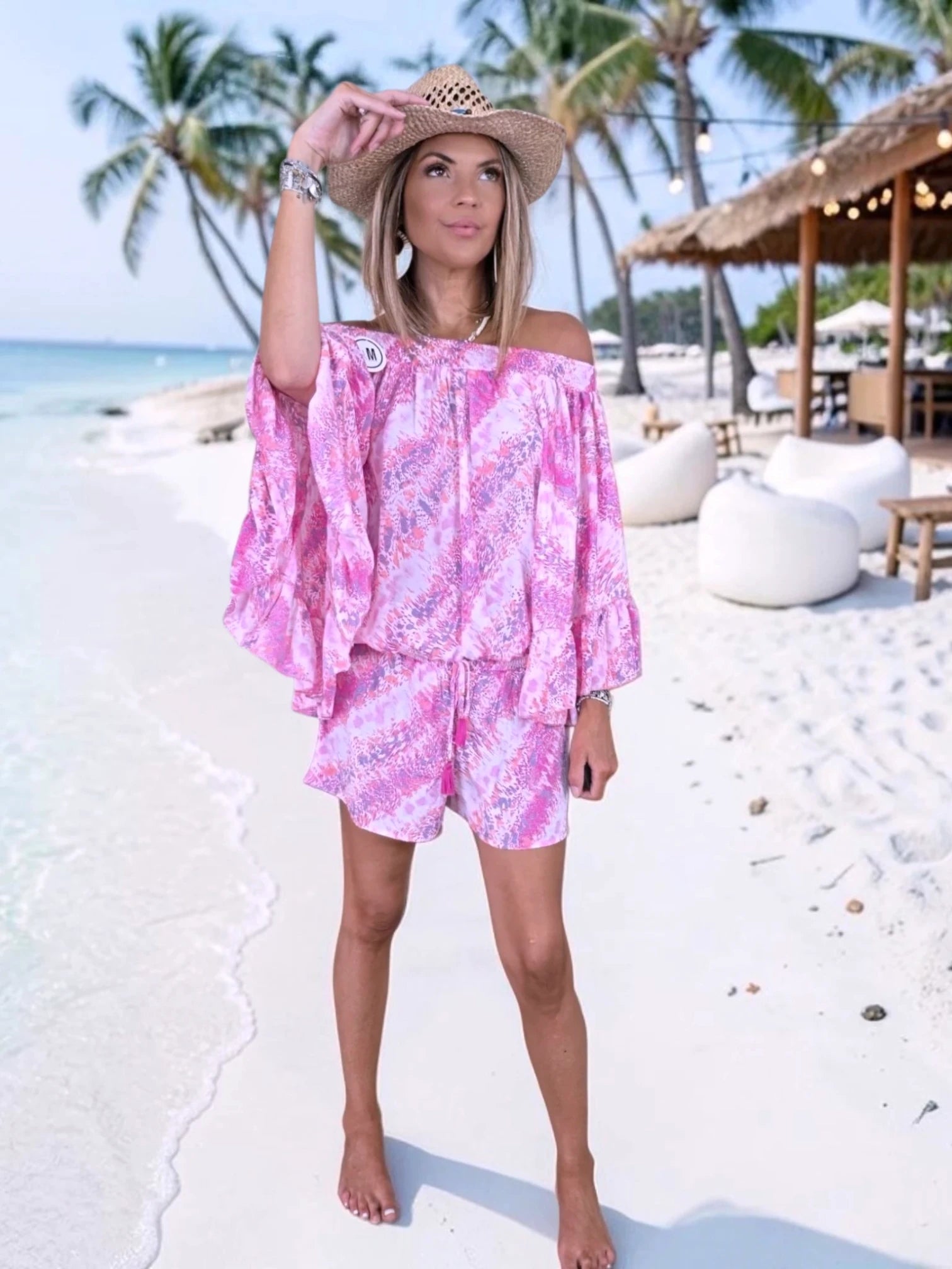 Ensemble rose fuchsia haut + short