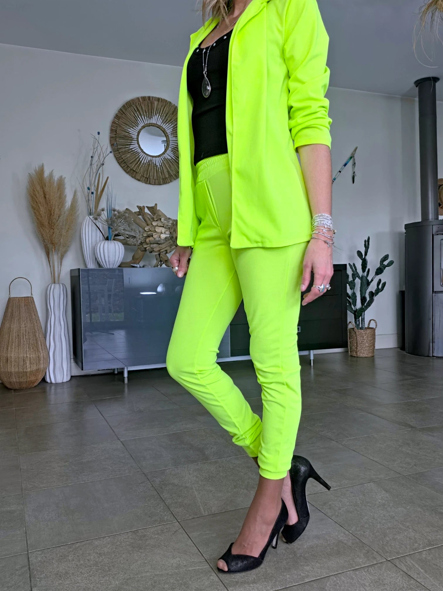Ensemble veste &amp; pantalon vert-jaune fluo - 𝐌𝐚𝐫𝐢𝐧𝐚𝟒𝟒𝐟𝐚𝐦𝐢𝐥𝐲