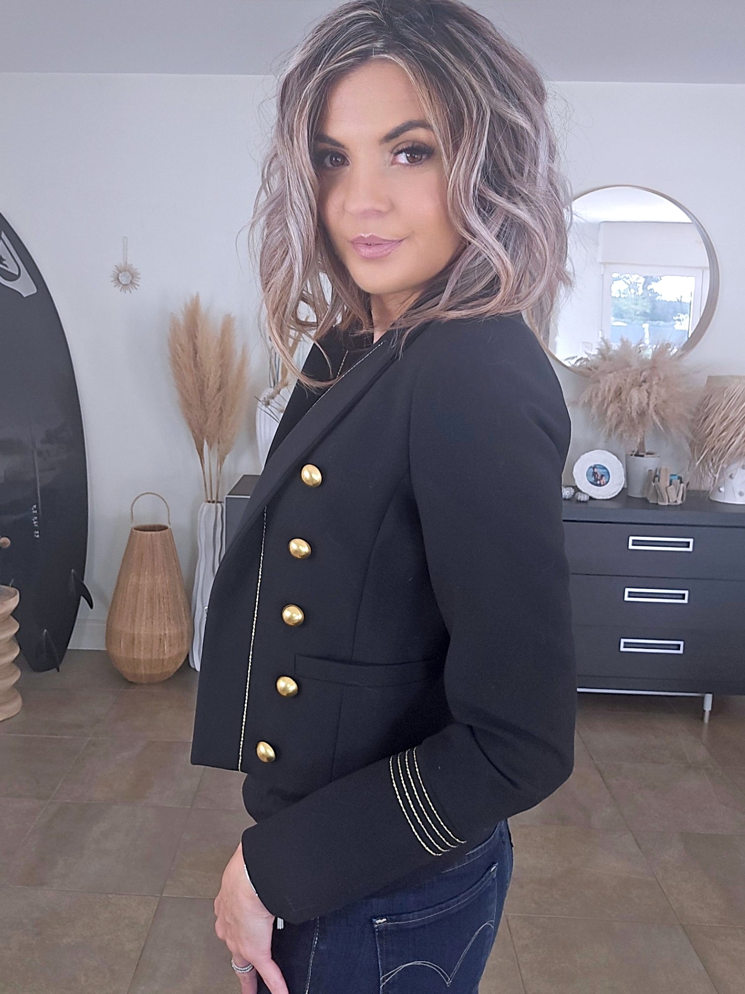 Veste officier noire - 𝐌𝐚𝐫𝐢𝐧𝐚𝟒𝟒𝐟𝐚𝐦𝐢𝐥𝐲