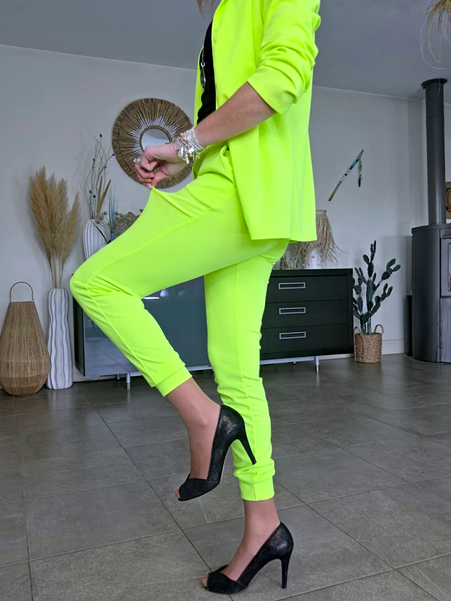Ensemble veste &amp; pantalon vert-jaune fluo - 𝐌𝐚𝐫𝐢𝐧𝐚𝟒𝟒𝐟𝐚𝐦𝐢𝐥𝐲