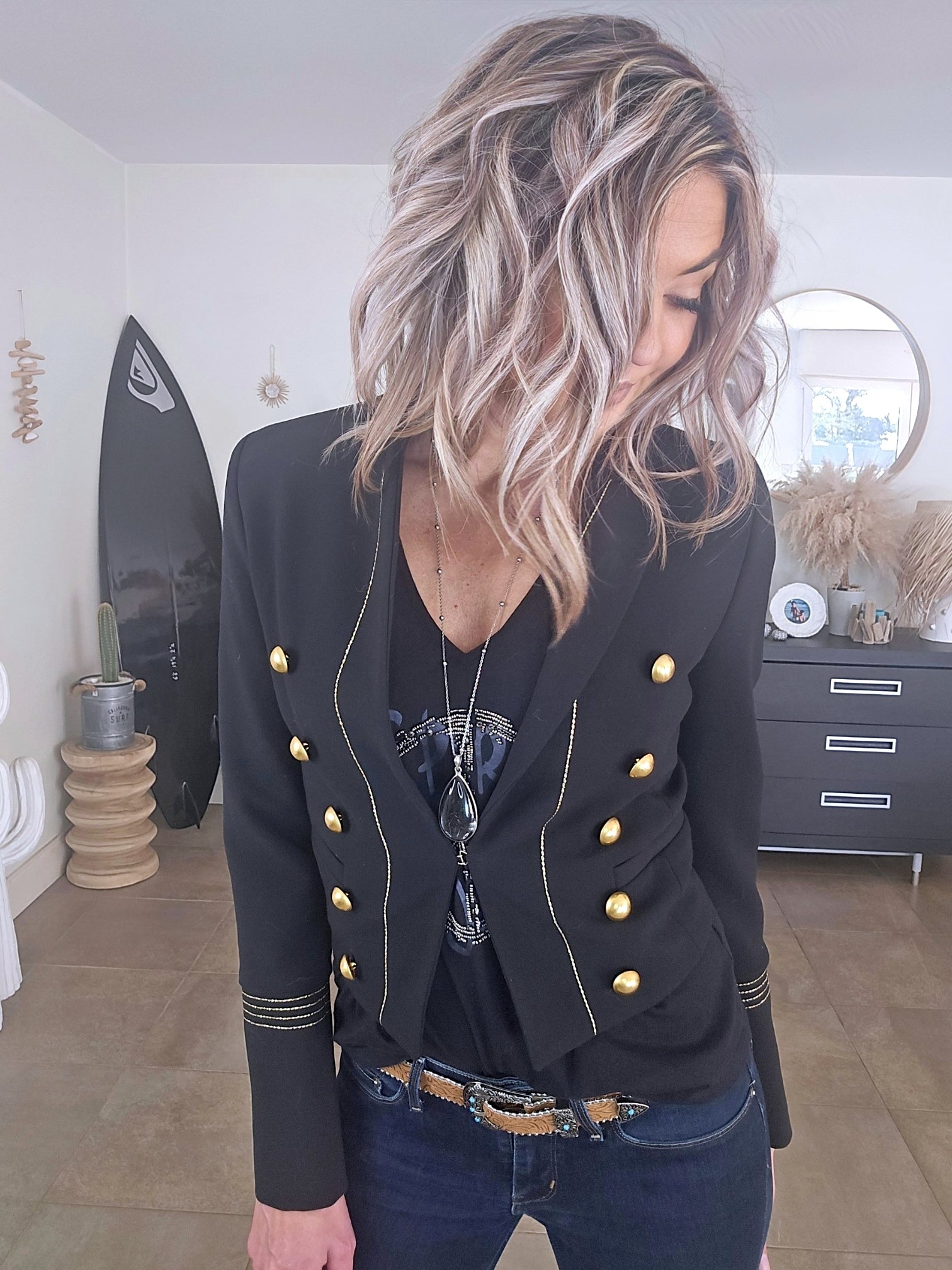 Veste officier noire - 𝐌𝐚𝐫𝐢𝐧𝐚𝟒𝟒𝐟𝐚𝐦𝐢𝐥𝐲