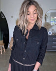 Veste noire en jean - 𝐌𝐚𝐫𝐢𝐧𝐚𝟒𝟒𝐟𝐚𝐦𝐢𝐥𝐲