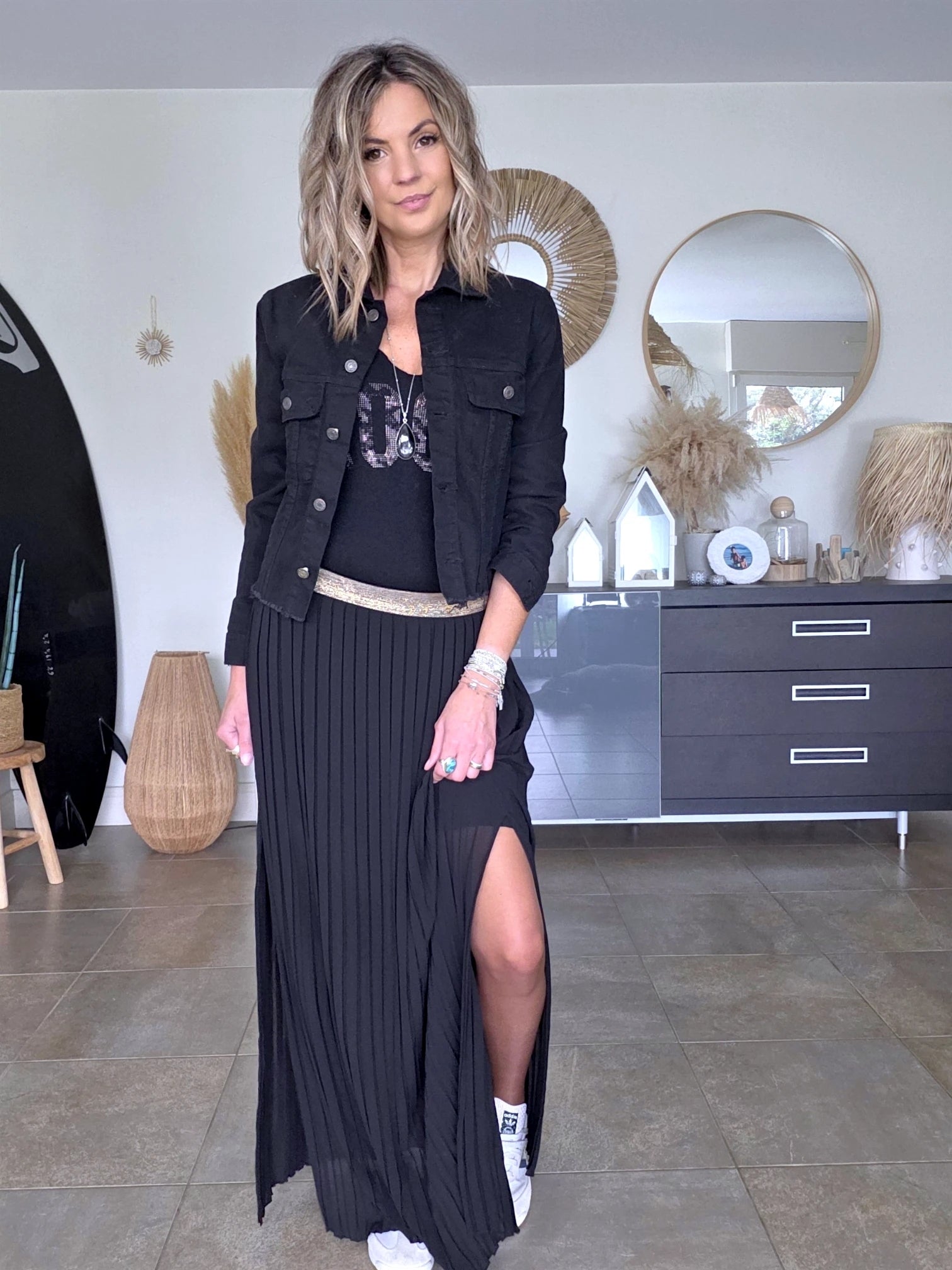 Débardeur noir en maille "rock" - 𝐌𝐚𝐫𝐢𝐧𝐚𝟒𝟒𝐟𝐚𝐦𝐢𝐥𝐲