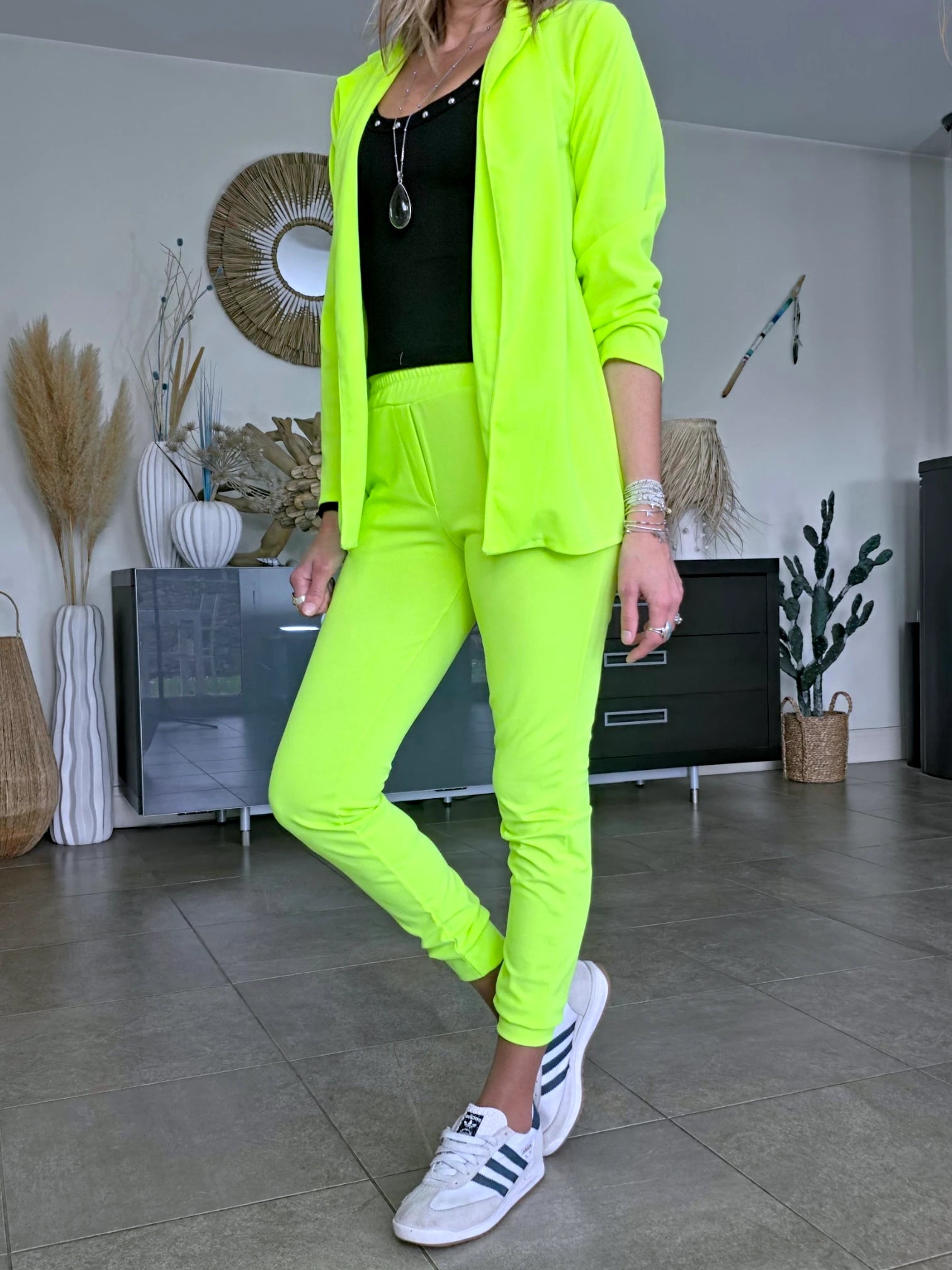 Ensemble veste &amp; pantalon vert-jaune fluo - 𝐌𝐚𝐫𝐢𝐧𝐚𝟒𝟒𝐟𝐚𝐦𝐢𝐥𝐲