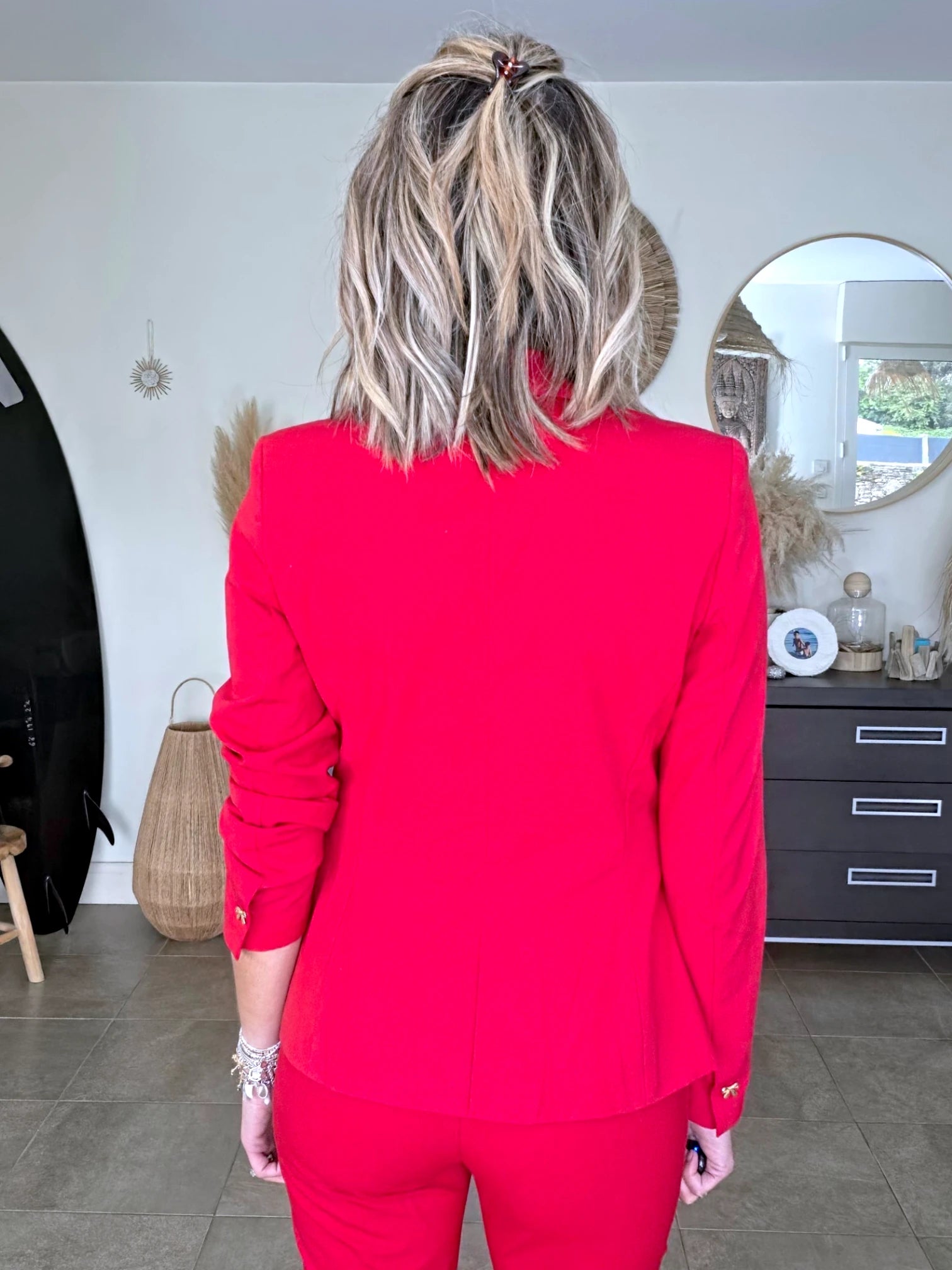 Ensemble veste &amp; pantalon red - 𝐌𝐚𝐫𝐢𝐧𝐚𝟒𝟒𝐟𝐚𝐦𝐢𝐥𝐲