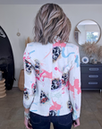 Veste blanche cintrée à imprimé skull - 𝐌𝐚𝐫𝐢𝐧𝐚𝟒𝟒𝐟𝐚𝐦𝐢𝐥𝐲