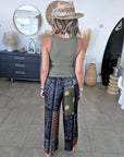 Pantalon fluide à imprimé bandana