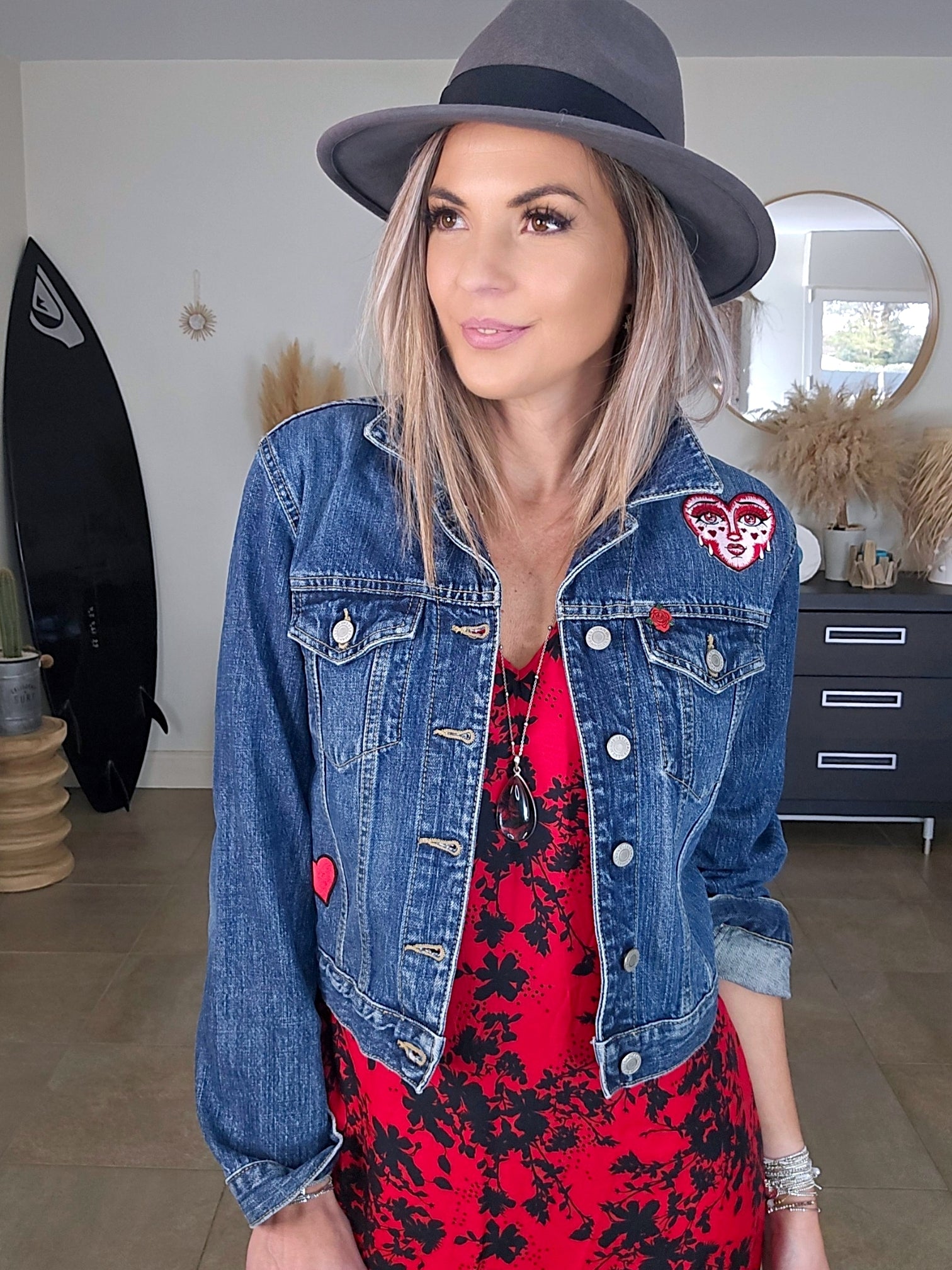 Veste en jean de créateur - 𝐌𝐚𝐫𝐢𝐧𝐚𝟒𝟒𝐟𝐚𝐦𝐢𝐥𝐲