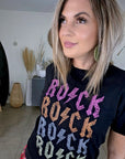 T-shirt noir Rock - 𝐌𝐚𝐫𝐢𝐧𝐚𝟒𝟒𝐟𝐚𝐦𝐢𝐥𝐲
