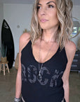 Débardeur noir en maille "rock" - 𝐌𝐚𝐫𝐢𝐧𝐚𝟒𝟒𝐟𝐚𝐦𝐢𝐥𝐲