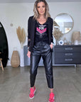 Veste noire à manches ajourées - 𝐌𝐚𝐫𝐢𝐧𝐚𝟒𝟒𝐟𝐚𝐦𝐢𝐥𝐲
