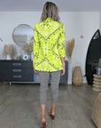 Veste vert jaune à imprimé bandana