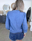 Chemise bleue en lyocell