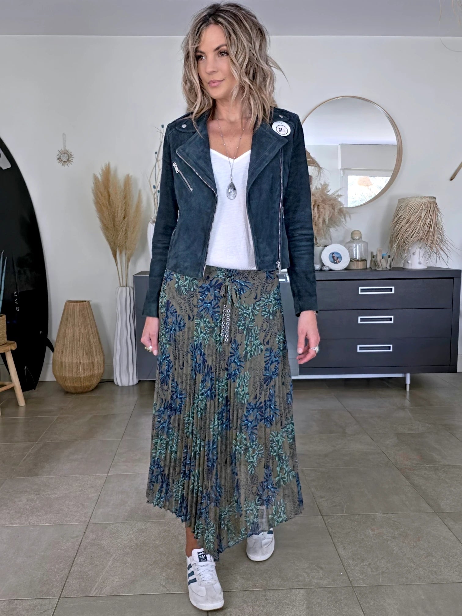 Perfecto 100% cuir bleu pétrole - 𝐌𝐚𝐫𝐢𝐧𝐚𝟒𝟒𝐟𝐚𝐦𝐢𝐥𝐲