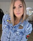 Veste en jean endlessy avec écussons
