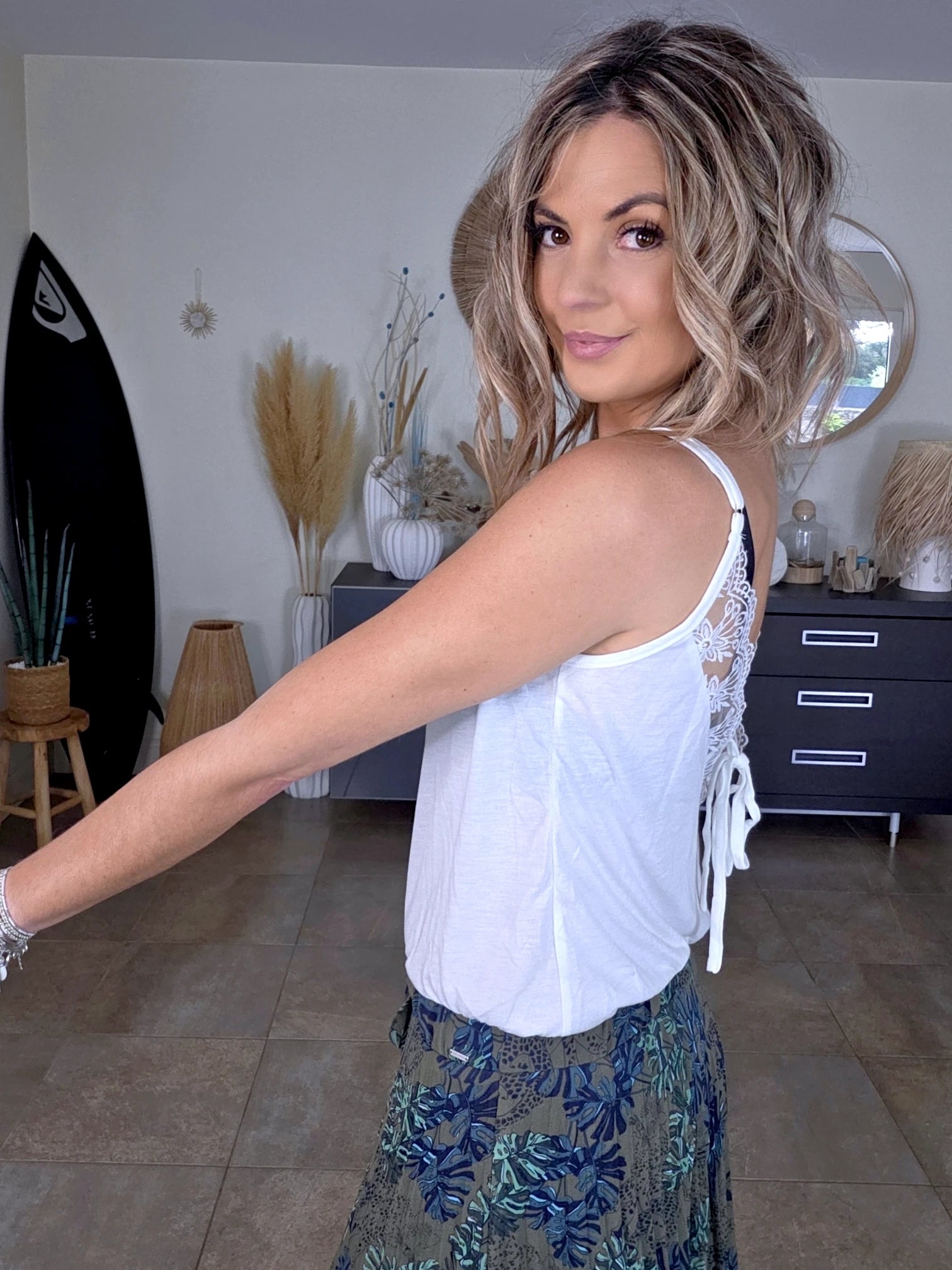 Débardeur blanc en coton - 𝐌𝐚𝐫𝐢𝐧𝐚𝟒𝟒𝐟𝐚𝐦𝐢𝐥𝐲