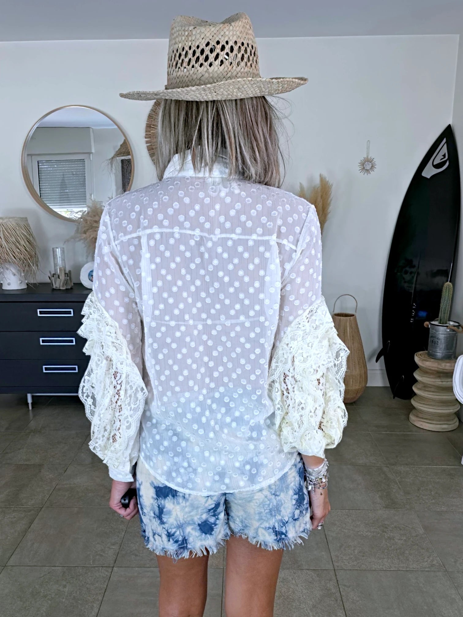 Chemise écrue en voile