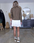 Blouson kaki à esprit militaire