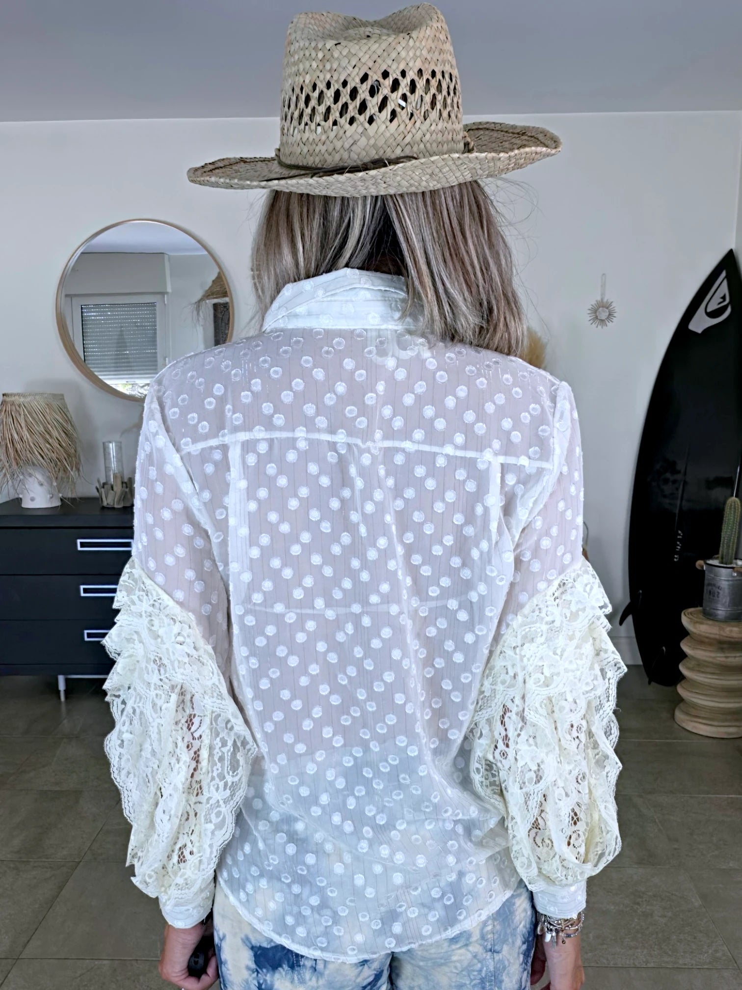 Chemise écrue en voile