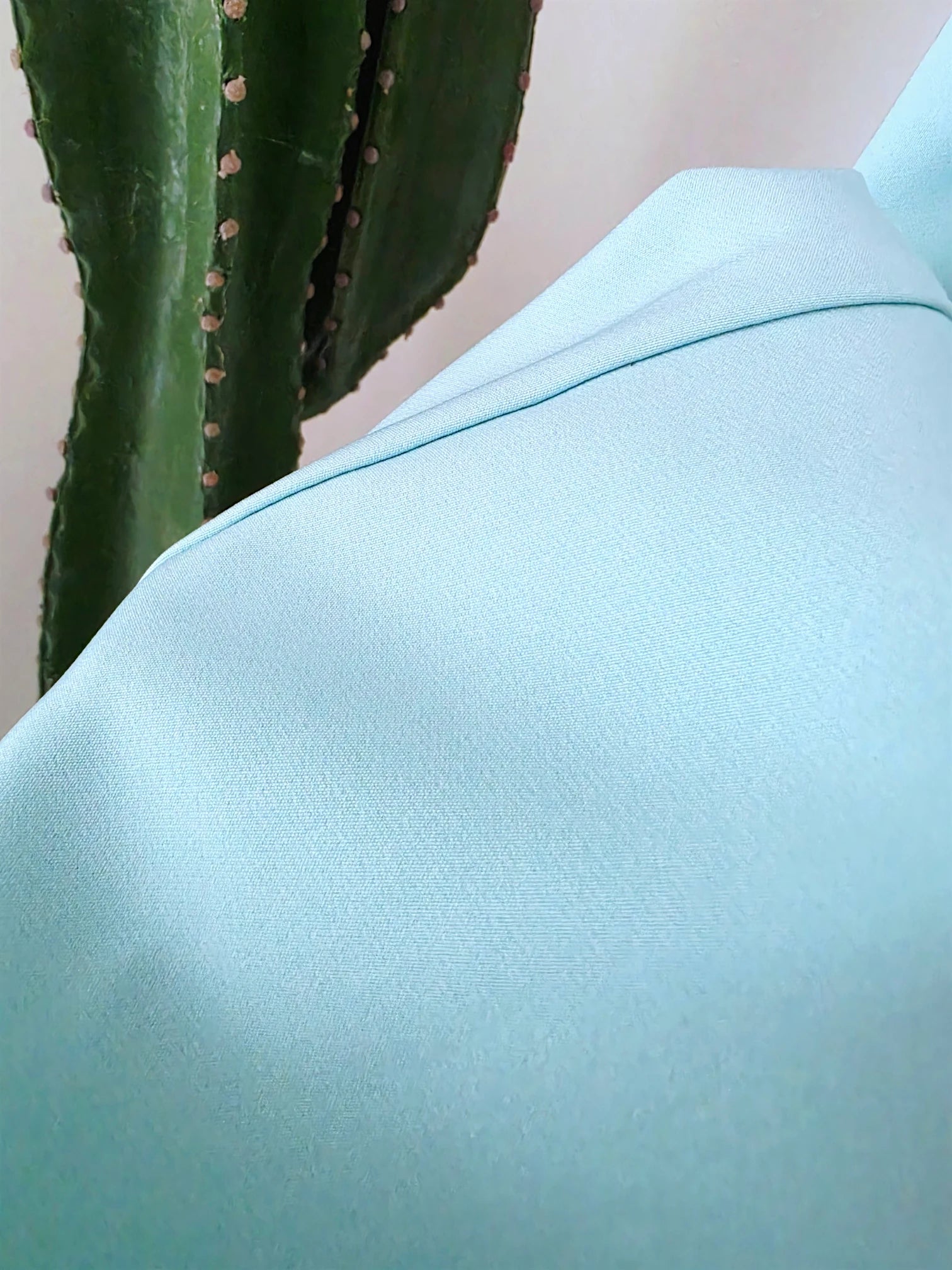 Pantalon chic bleu - vert menthe