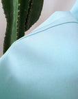 Pantalon chic bleu - vert menthe