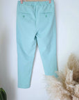 Pantalon chic bleu - vert menthe