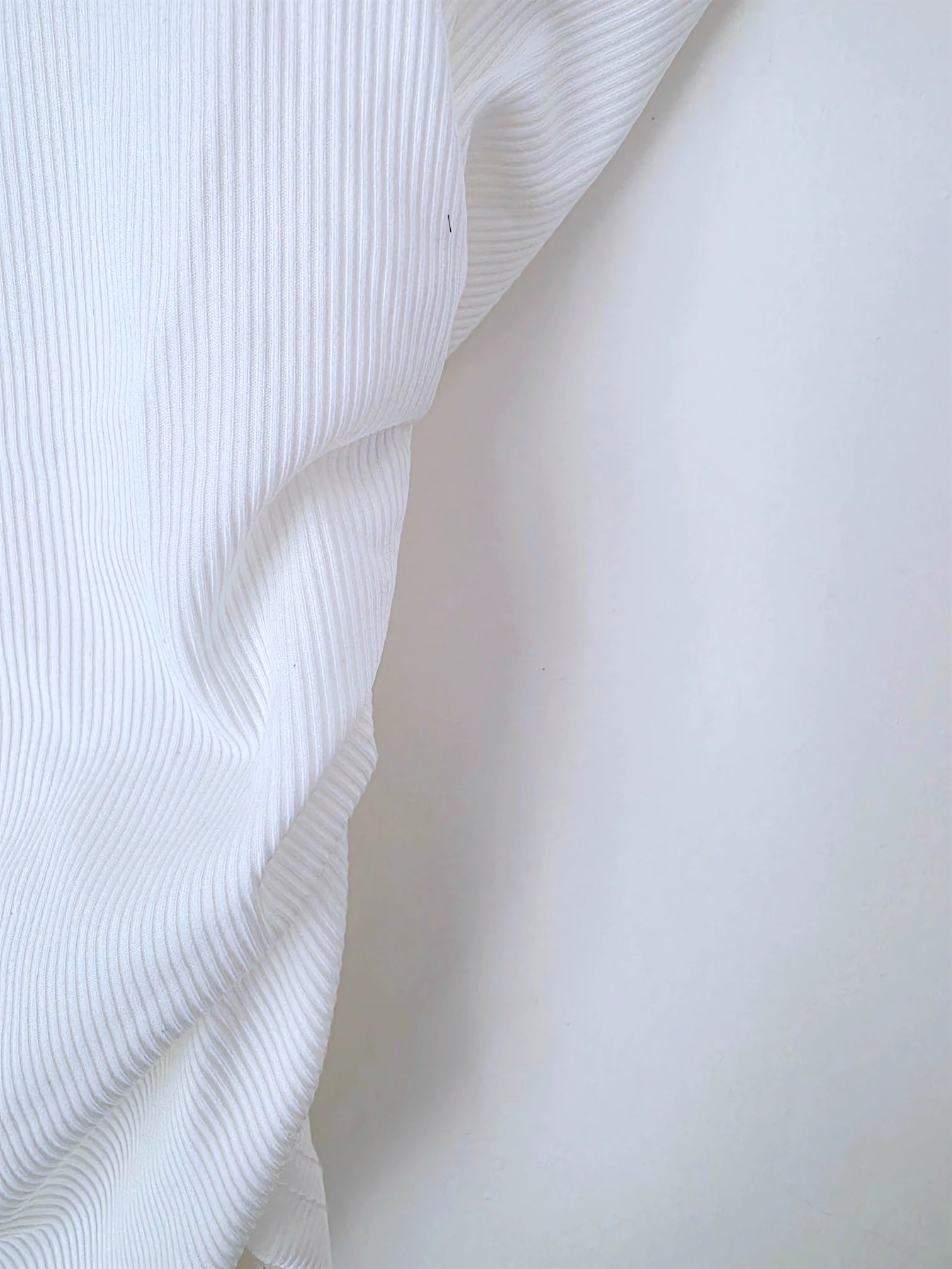 T-shirt blanc côtelé