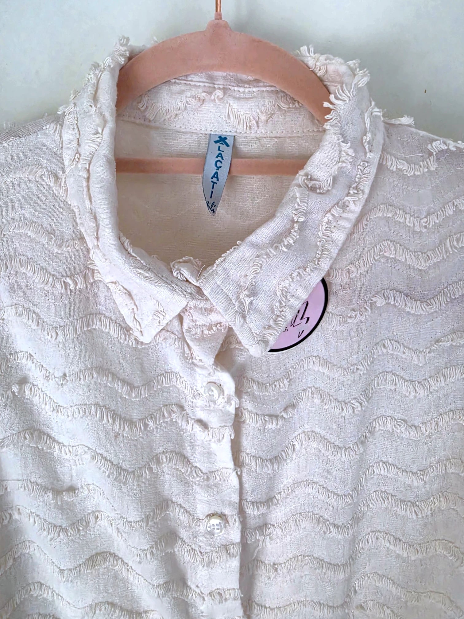Chemise plumetis écrue
