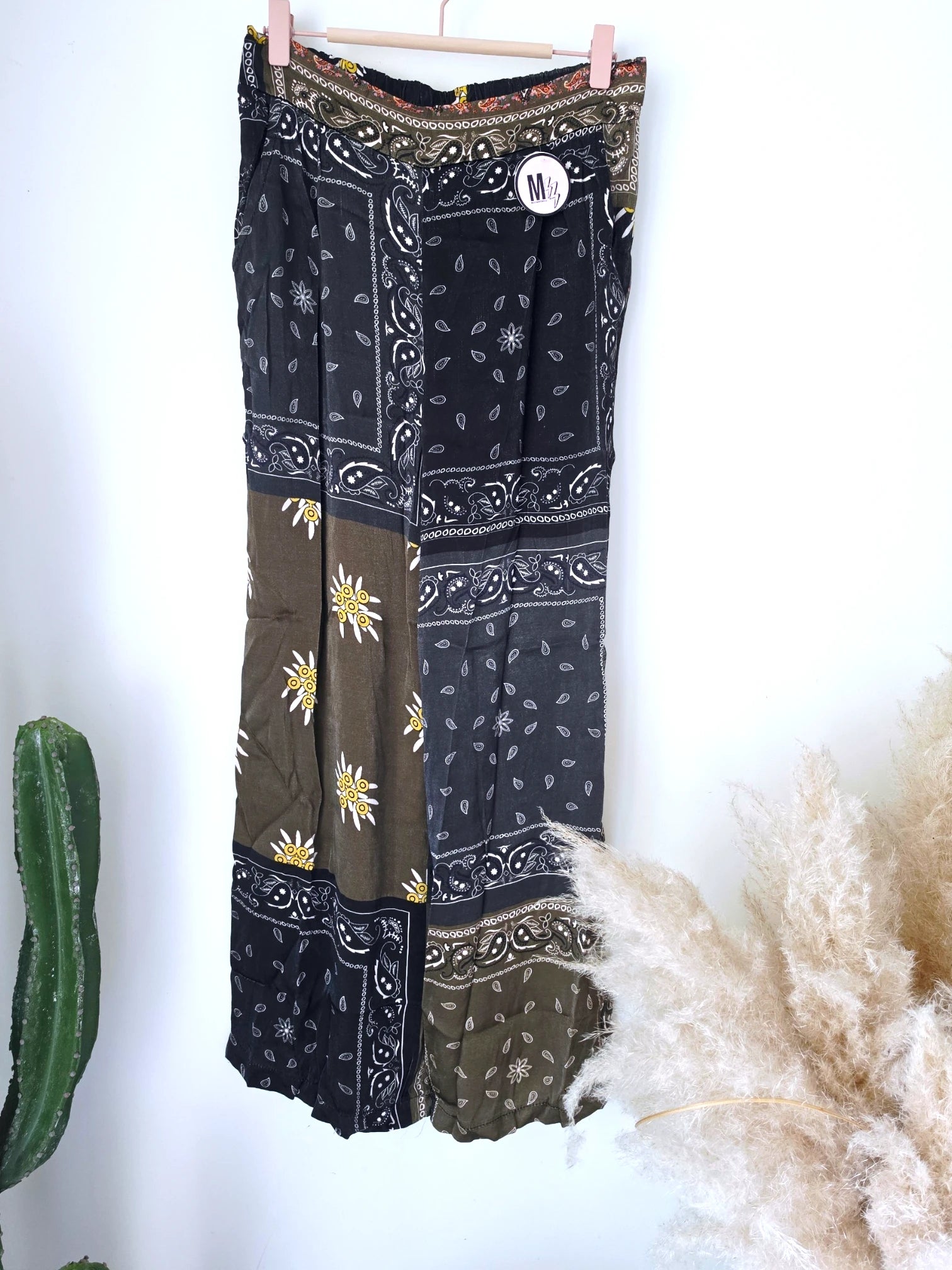 Pantalon fluide à imprimé bandana