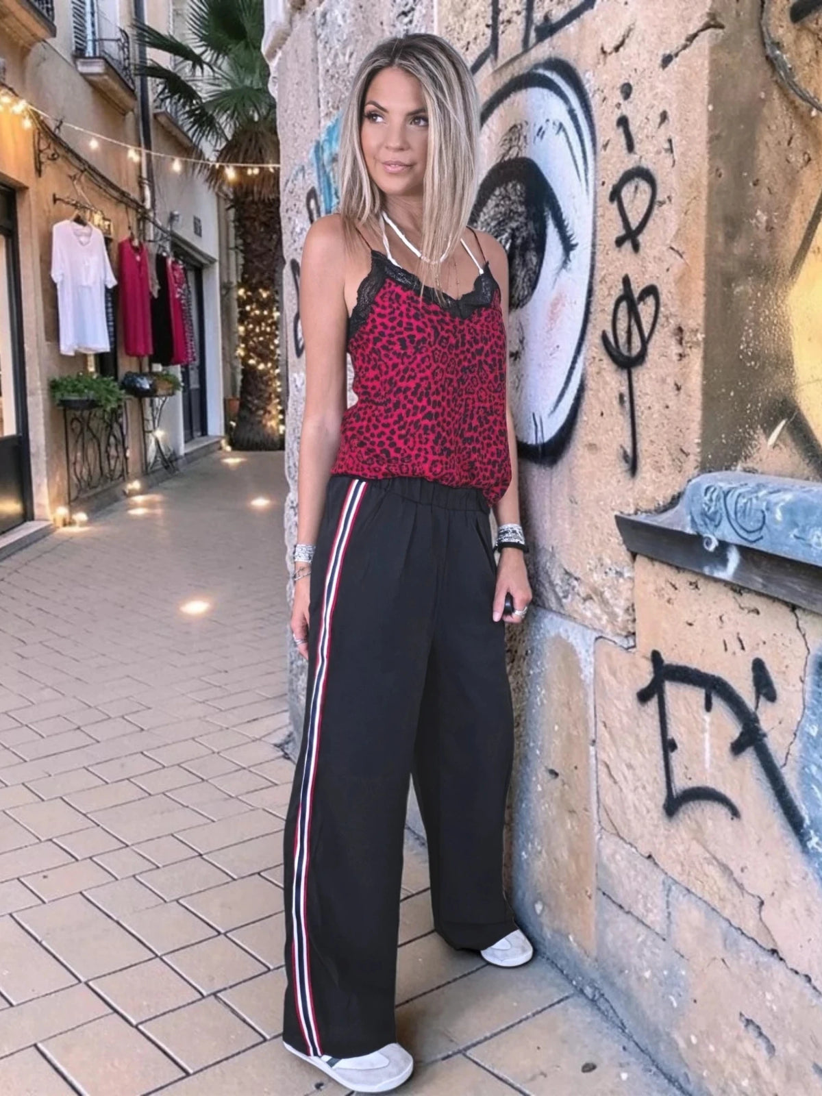 Débardeur rouge à imprimé léopard - 𝐌𝐚𝐫𝐢𝐧𝐚𝟒𝟒𝐟𝐚𝐦𝐢𝐥𝐲