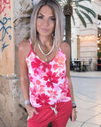Débardeur flower rouge - 𝐌𝐚𝐫𝐢𝐧𝐚𝟒𝟒𝐟𝐚𝐦𝐢𝐥𝐲