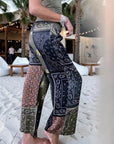 Pantalon fluide à imprimé bandana
