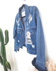 Veste en jean customisée