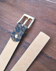 Ceinture en cuir à imprimé léopard
