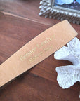 Ceinture en cuir à imprimé léopard