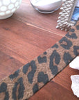 Ceinture en cuir à imprimé léopard