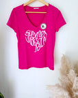 T-shirt rose summer ibiza