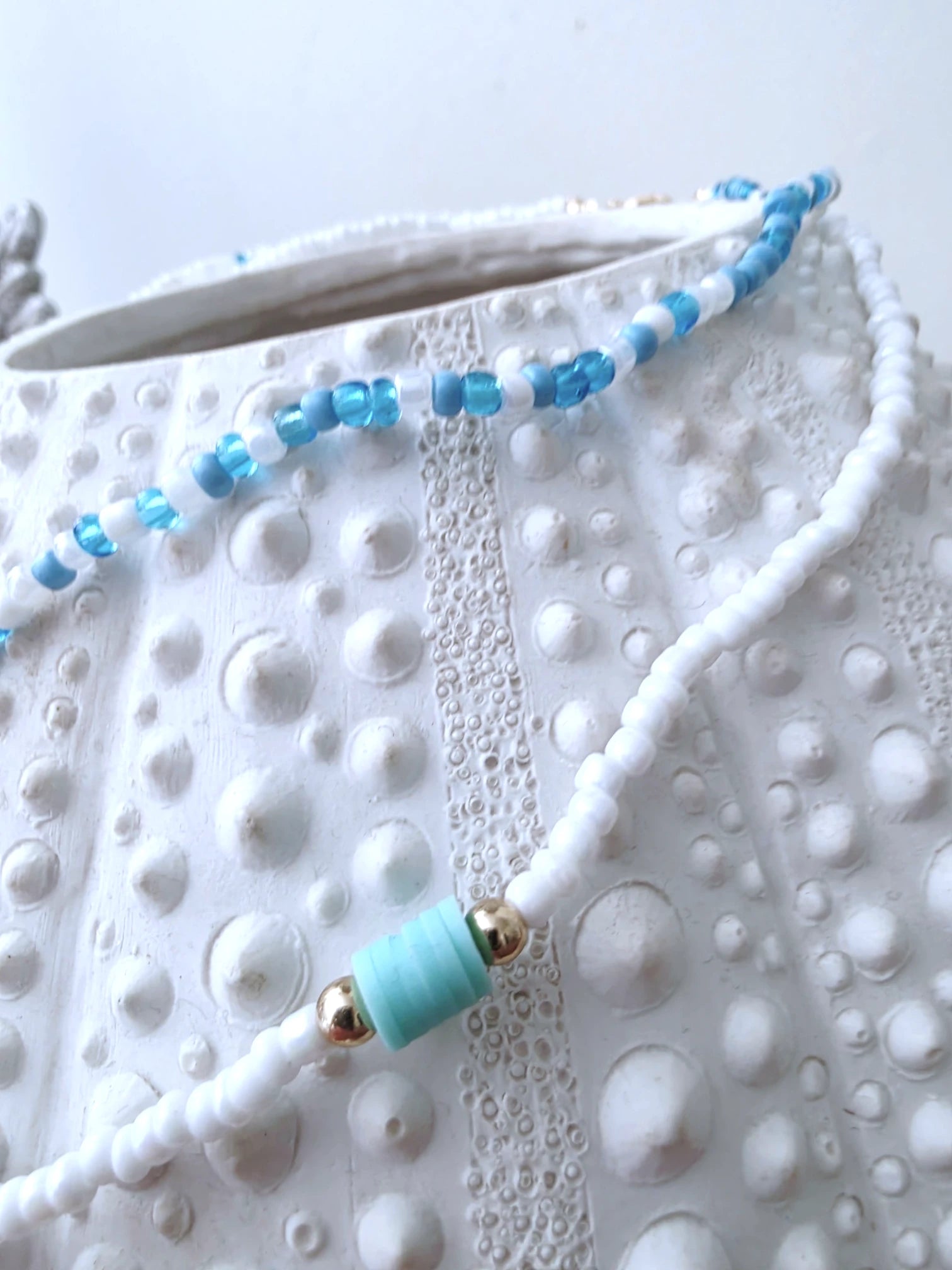 Double collier coquillage