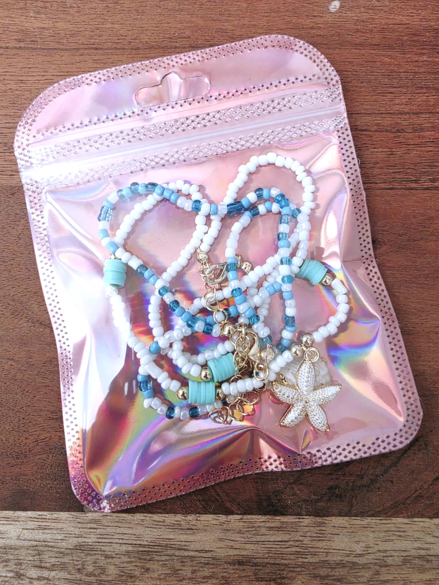 Double collier coquillage