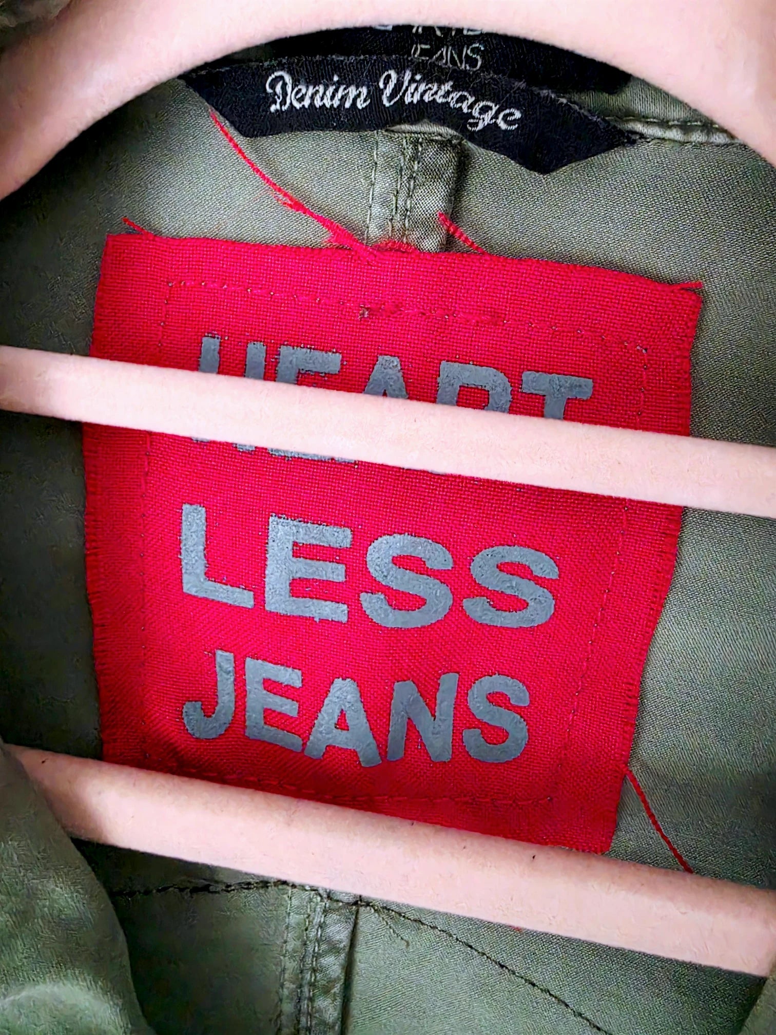 Veste saharienne kaki-beige customisée