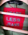 Veste saharienne kaki-beige customisée