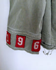 Veste saharienne kaki-beige customisée