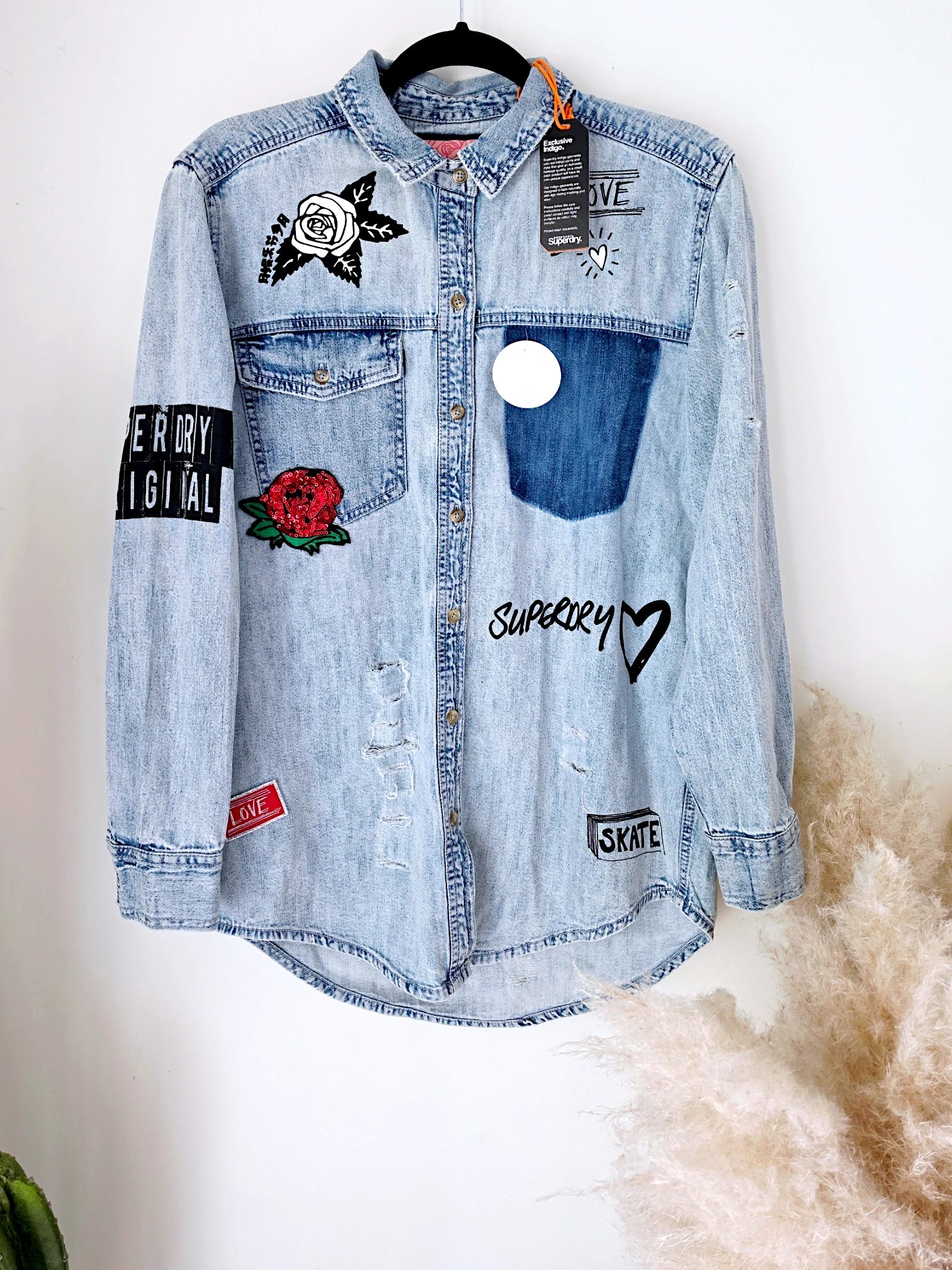 Chemise destroy en jean